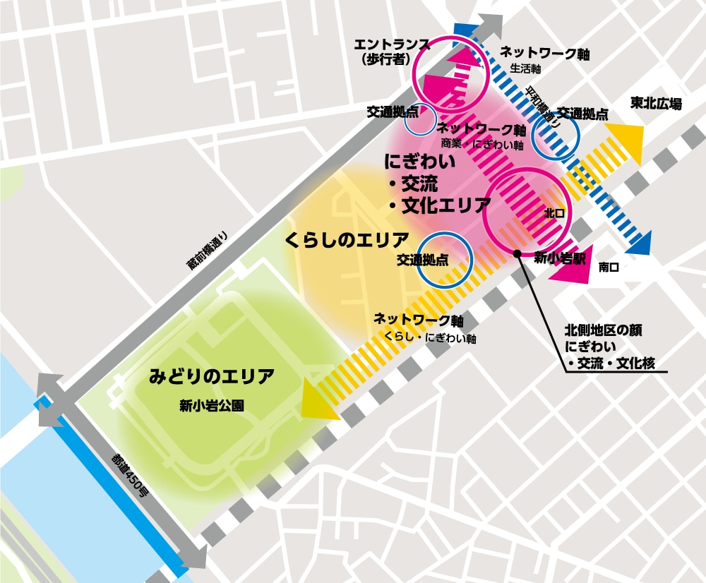 新小岩駅北口周辺地図