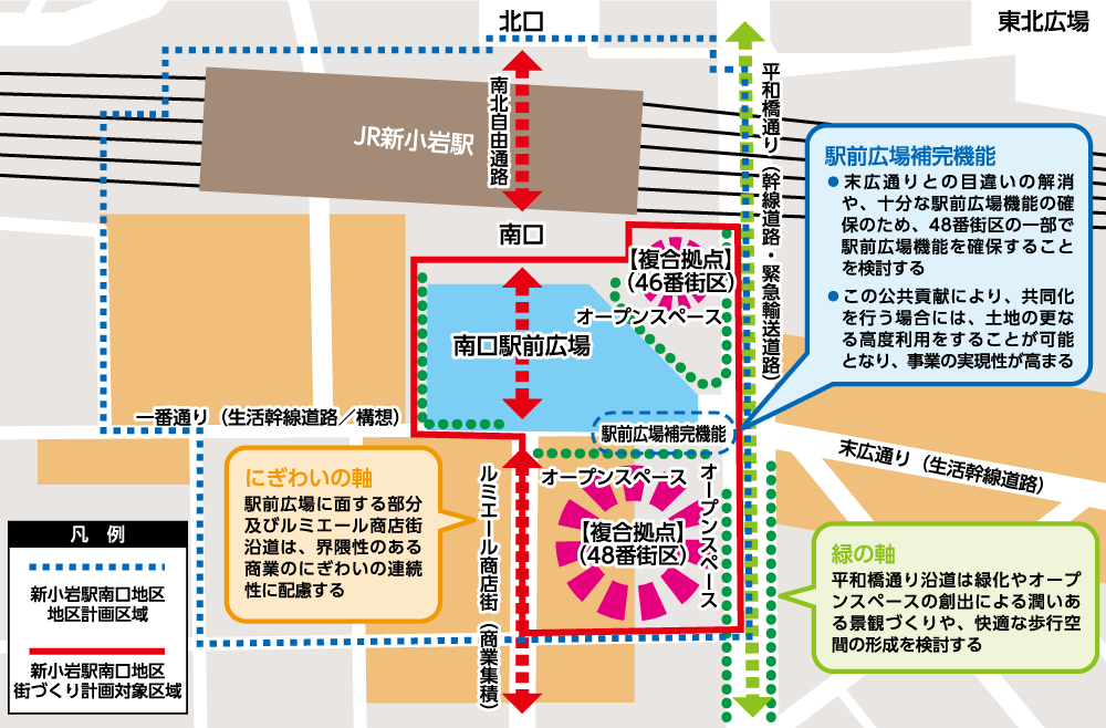 新小岩駅南口周辺地図